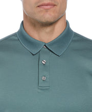 Cool Interlock Textured Collar Polo (North Atlantic) 