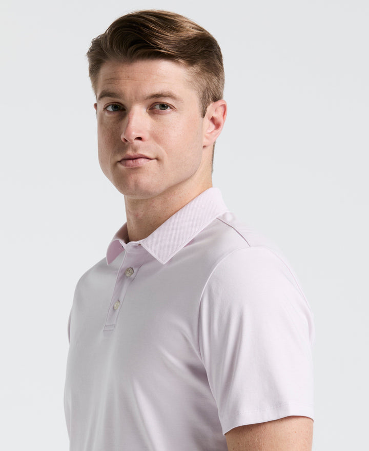 Cool Interlock Textured Polo (Orchid Ice) 
