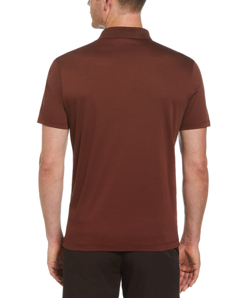 Cool Interlock Textured Collar Polo (Rum Raisin) 