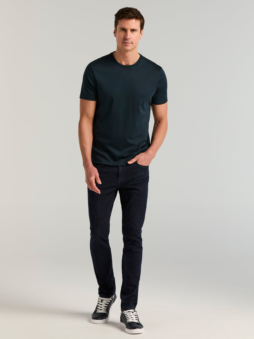 Cool Interlock Crew Neck Tee (Dark Sapphire) 