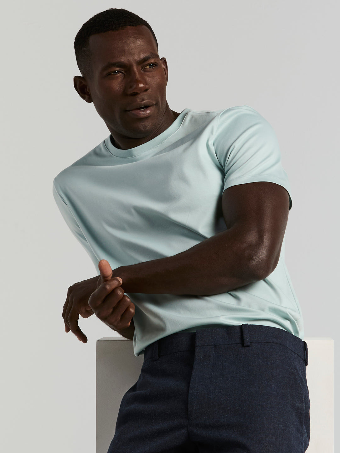 Cool Interlock Crew Neck Tee (Cloud Blue) 