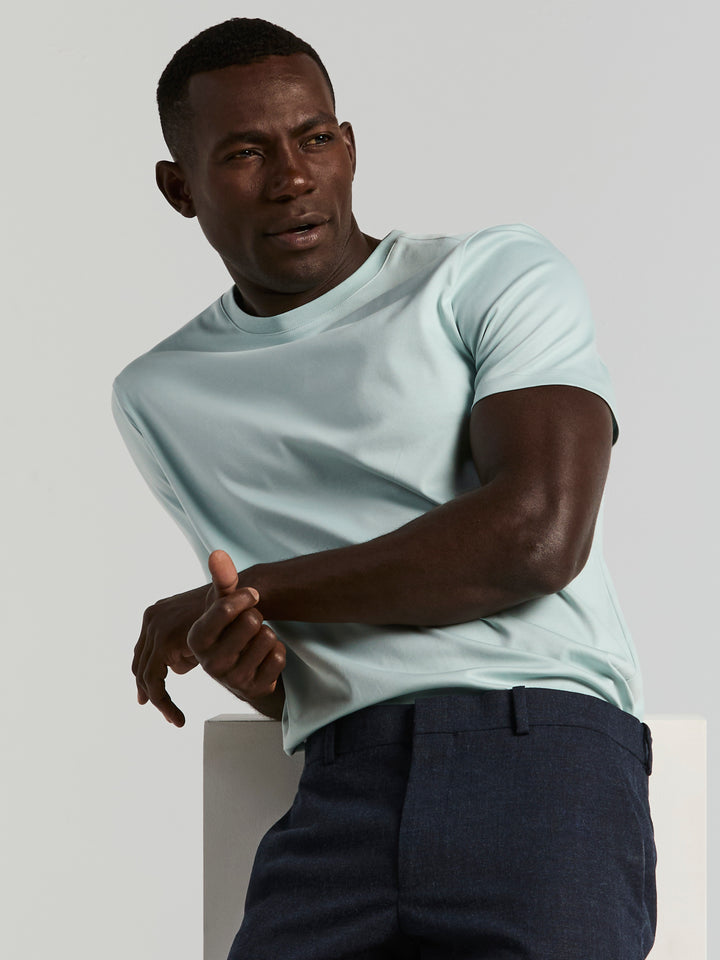 Cool Interlock Crew Neck Tee (Cloud Blue) 