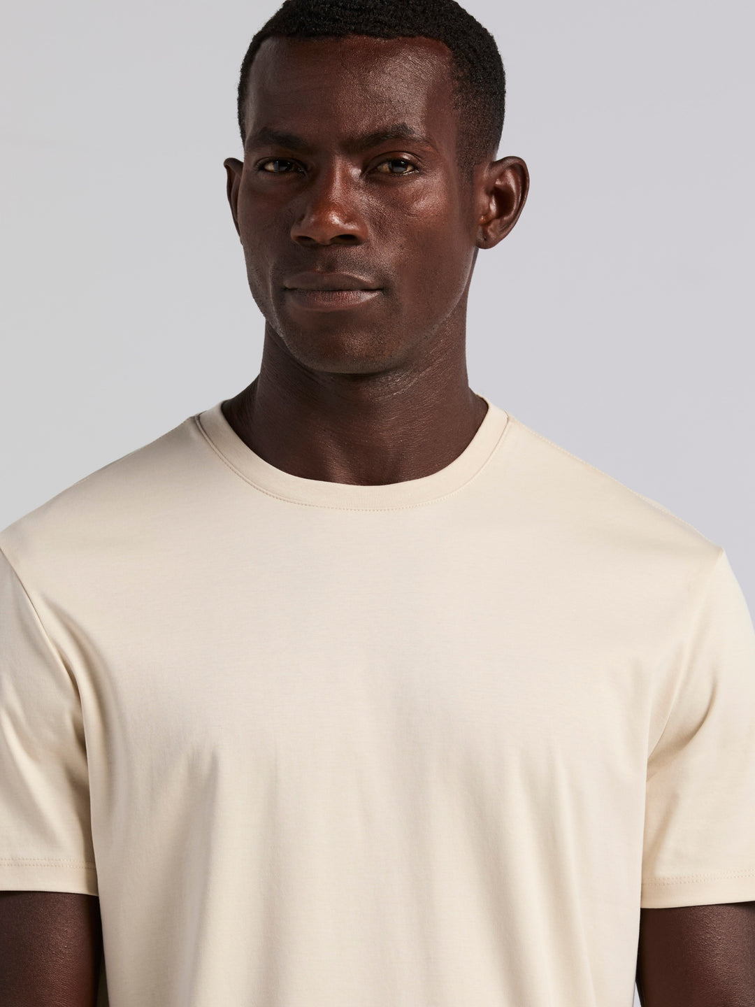 Cool Interlock Crew Neck Tee (Almond Milk)