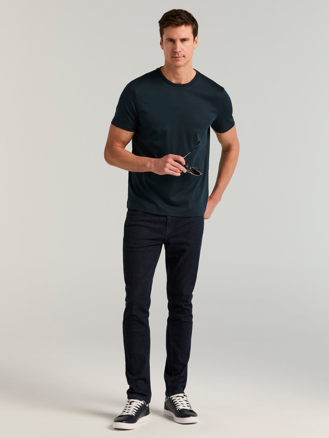 Cool Interlock Crew Neck Tee (Dark Sapphire) 