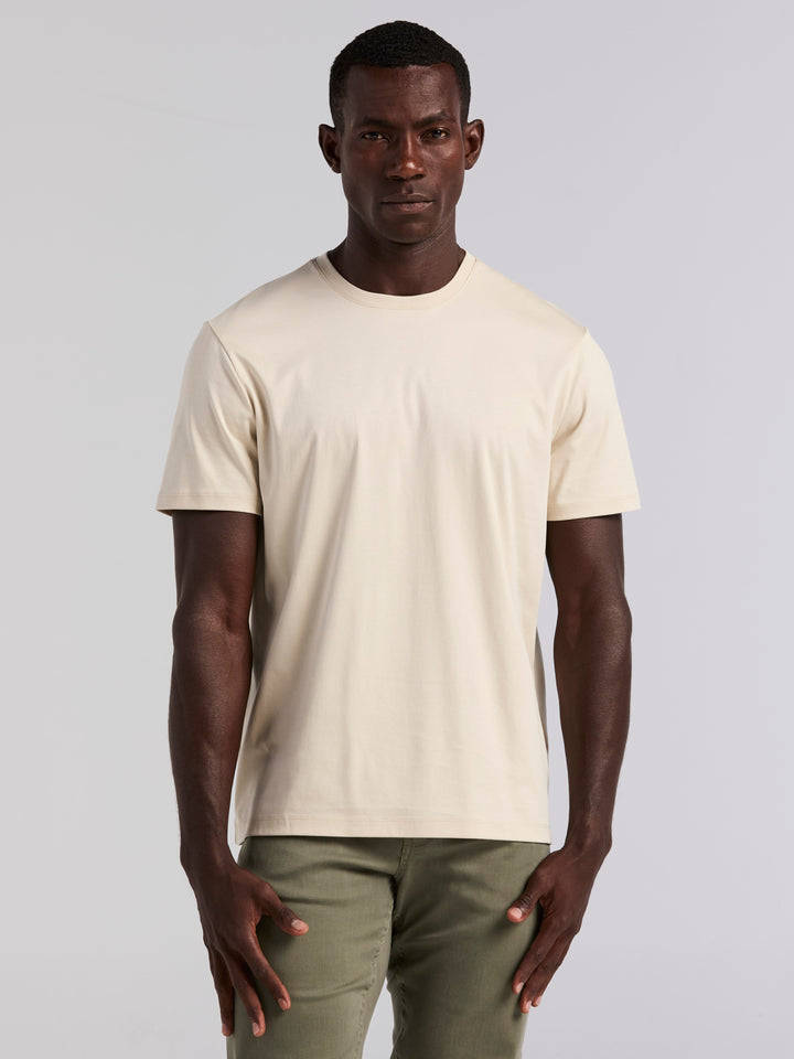 Cool Interlock Crew Neck Tee (Almond Milk)