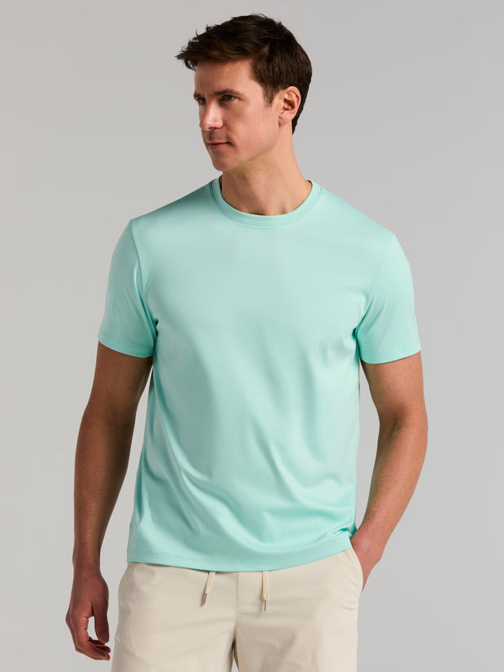 Cool Interlock Crew Neck Tee (Blue Tint) 