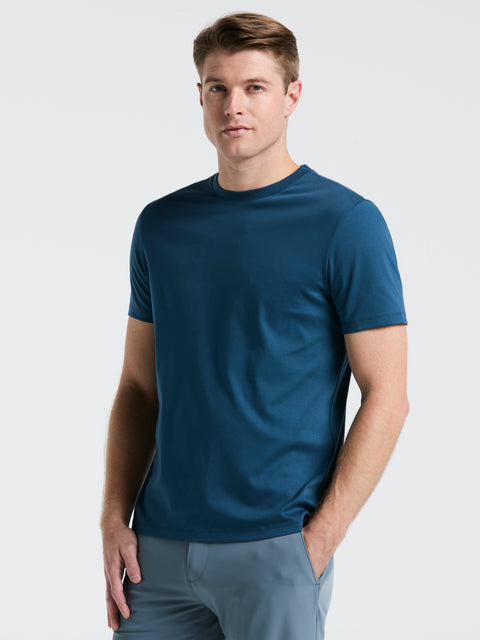 Cool Interlock Crew Neck Tee (Blue Wing Teal) 