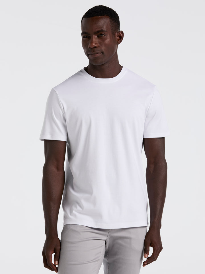 Cool Interlock Crew Neck Tee (Bright White) 