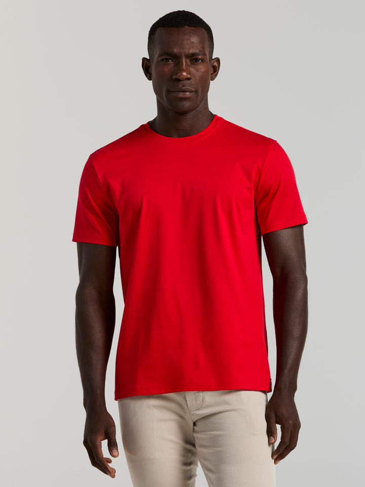 Cool Interlock Crew Neck Tee (Racing Red) 