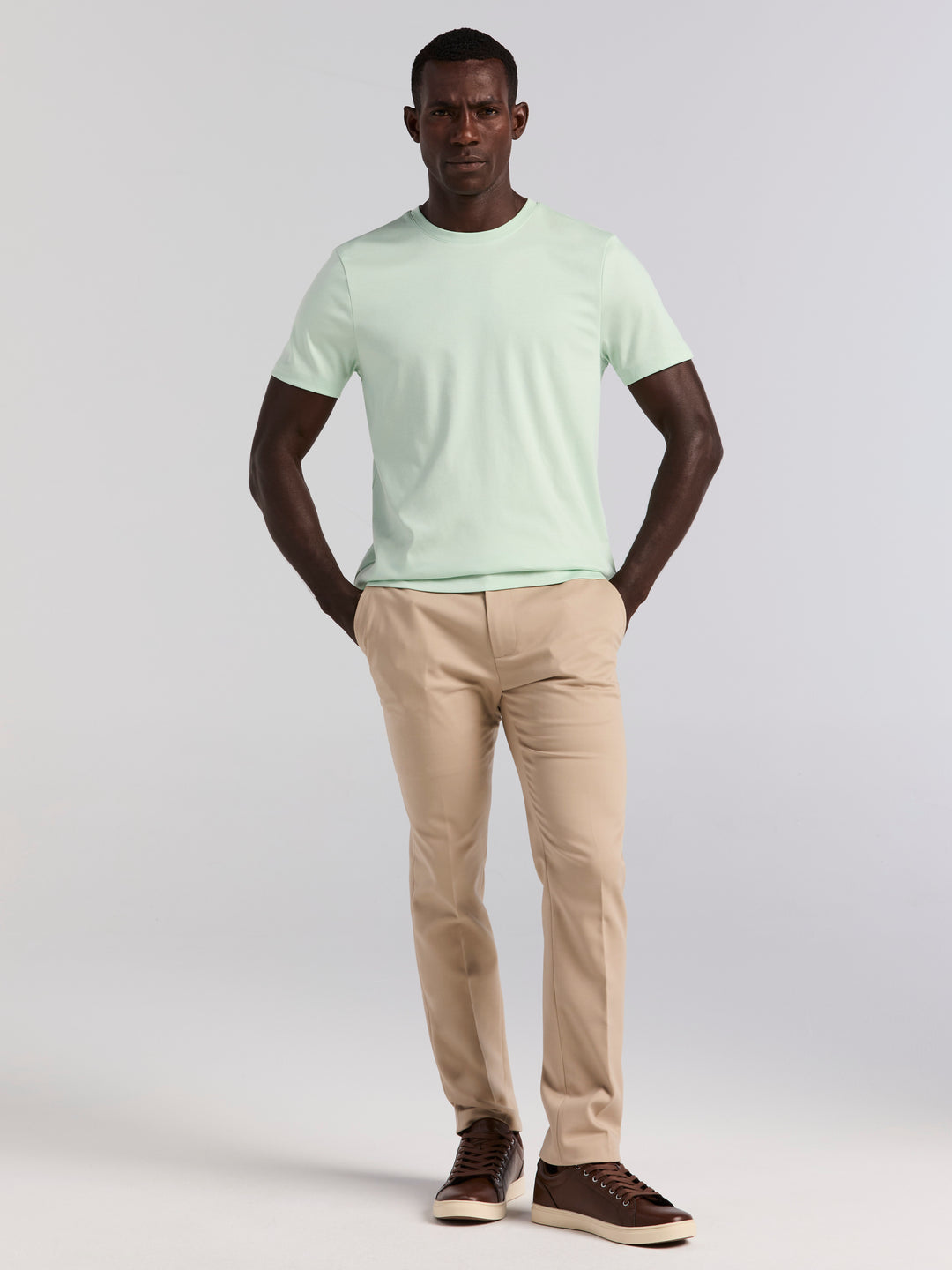 Cool Interlock Crew Neck Tee (Silt Green) 