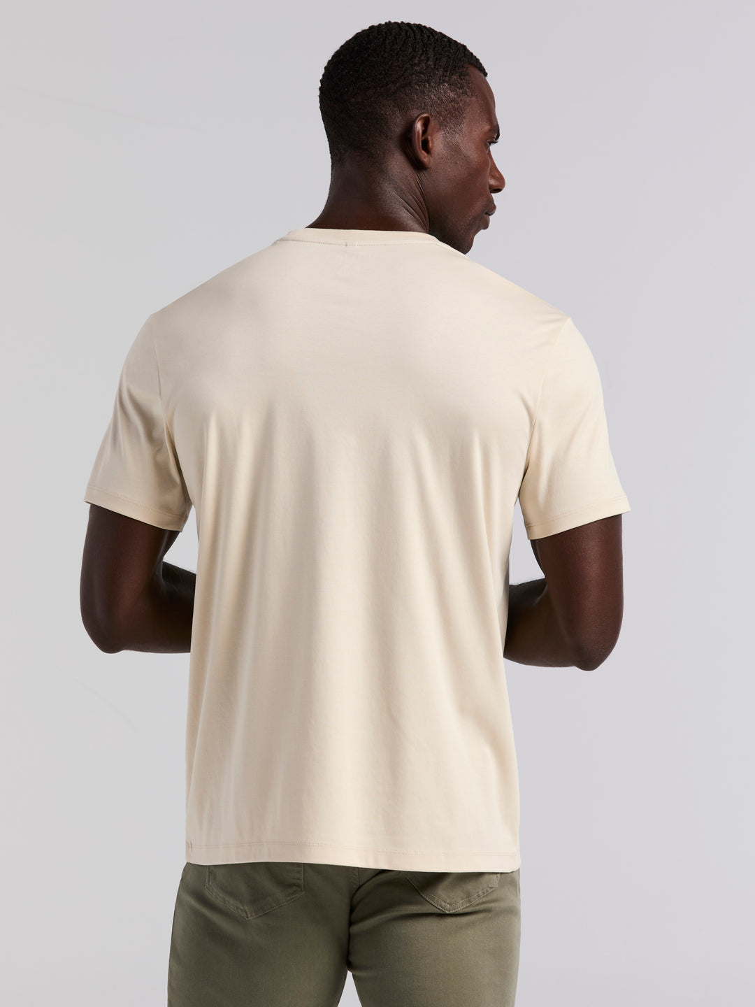Cool Interlock Crew Neck Tee (Almond Milk) 