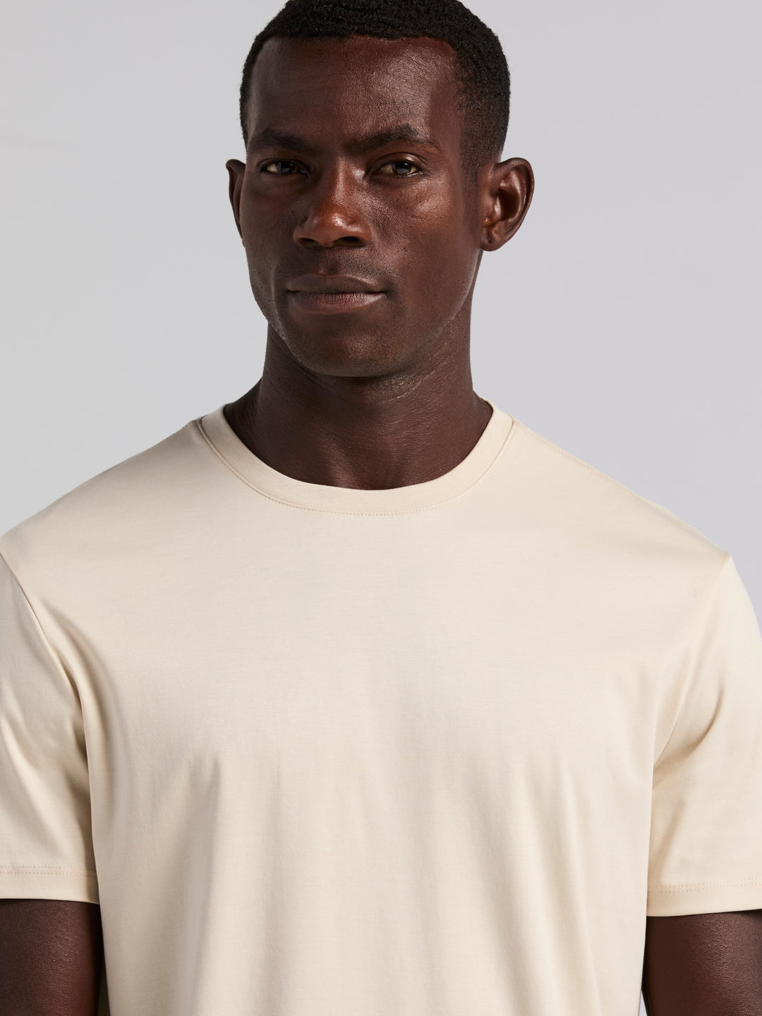 Cool Interlock Crew Neck Tee (Almond Milk) 