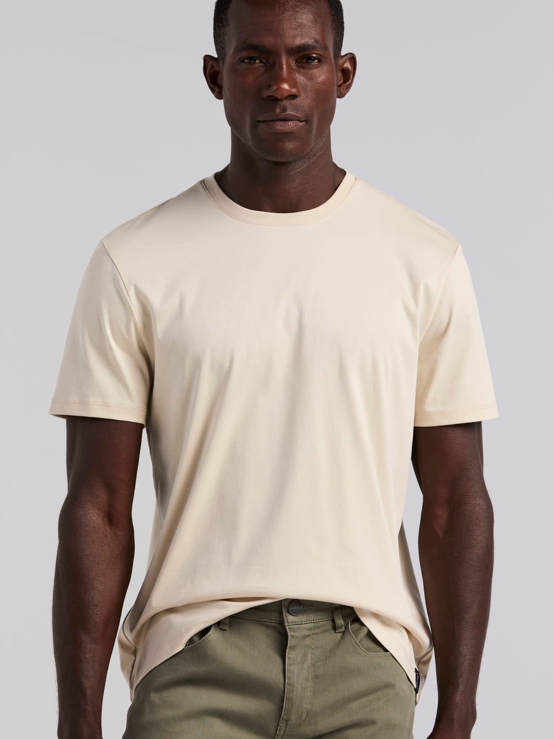 Cool Interlock Crew Neck Tee (Almond Milk) 