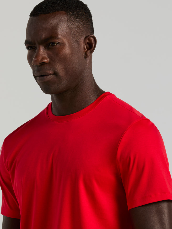 Cool Interlock Crew Neck Tee (Racing Red) 