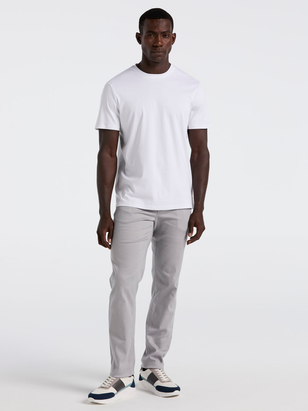 Cool Interlock Crew Neck Tee (Bright White) 