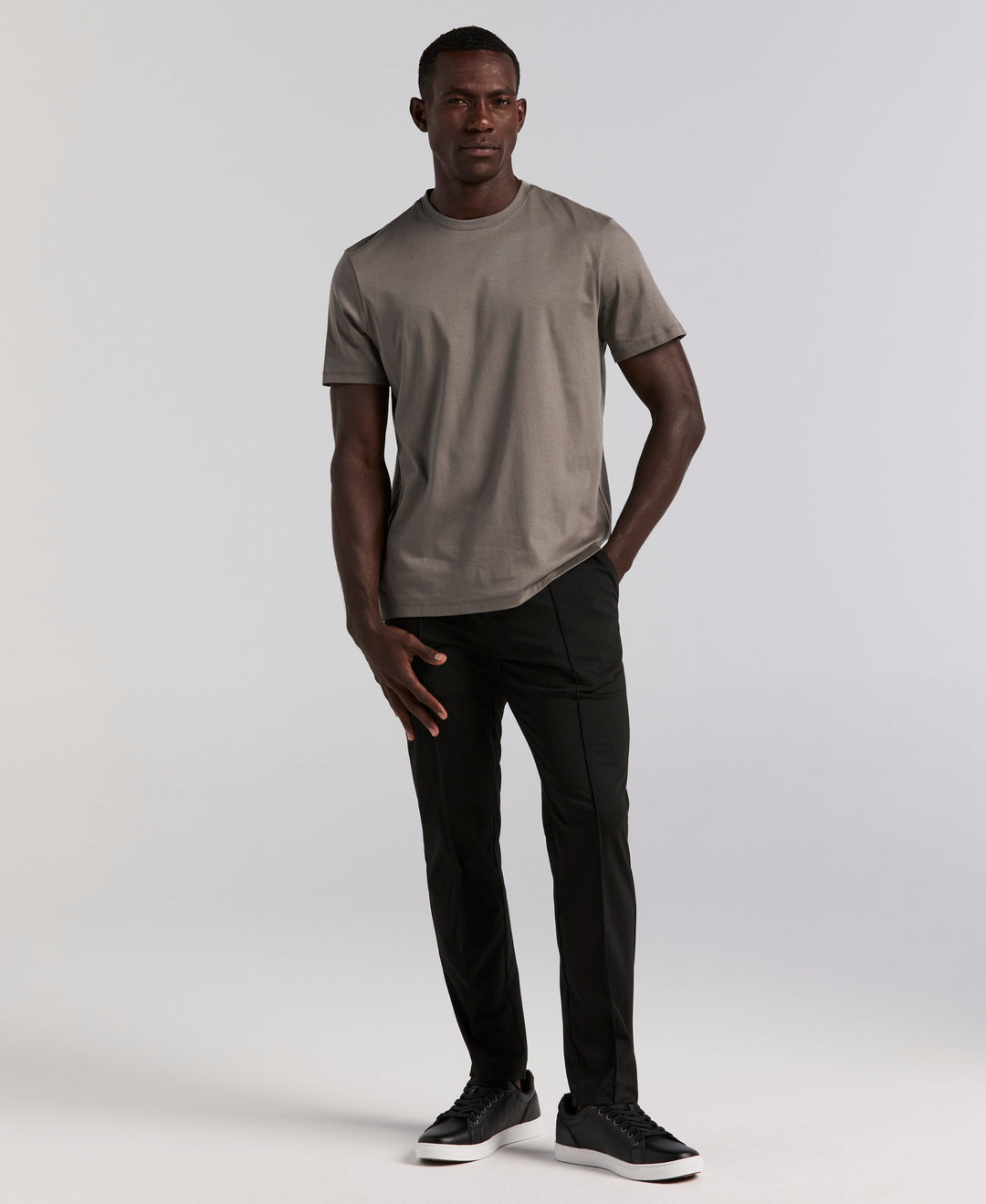 Cool Interlock Crew Neck Tee (Granite Gray) 