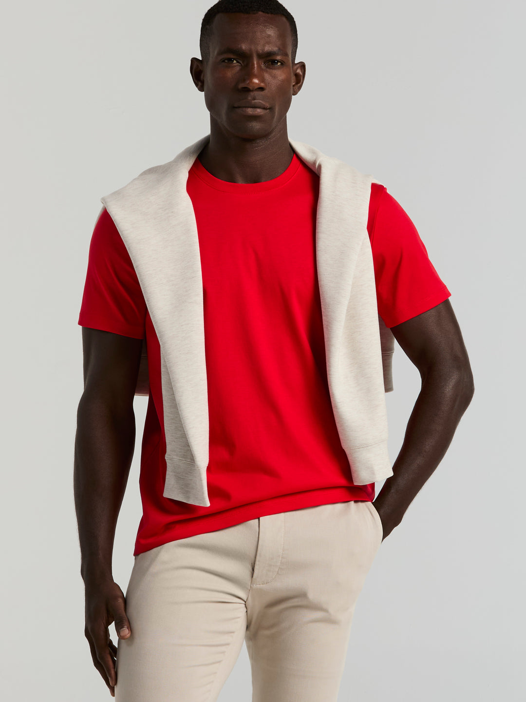 Cool Interlock Crew Neck Tee (Racing Red) 