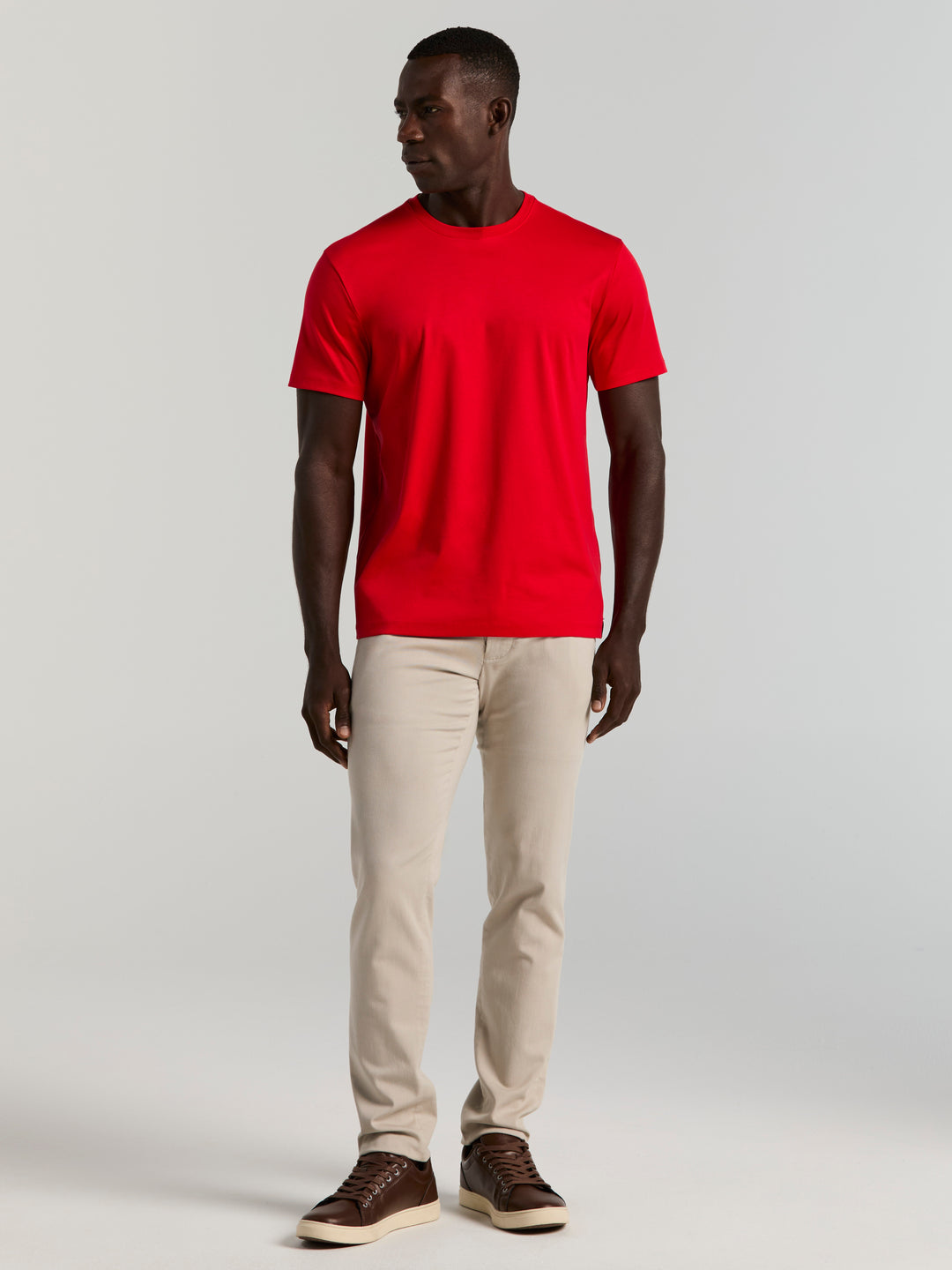 Cool Interlock Crew Neck Tee (Racing Red) 
