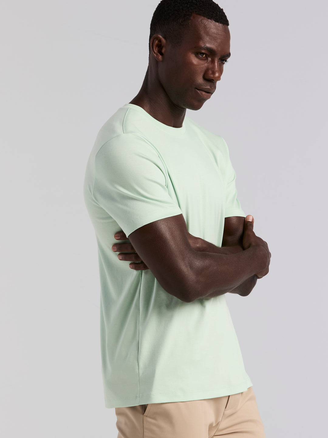 Cool Interlock Crew Neck Tee (Silt Green) 