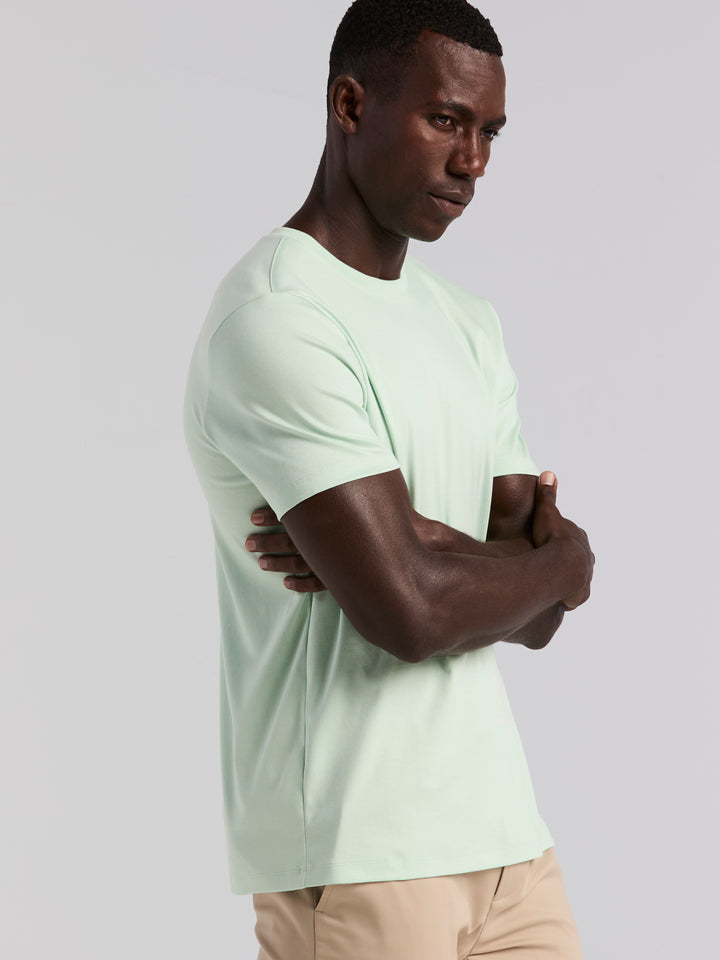 Cool Interlock Crew Neck Tee (Silt Green) 