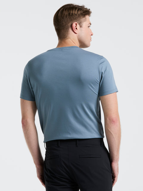 Cool Interlock Crew Neck Tee (Blue Mirage) 