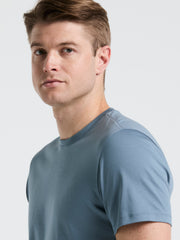 Cool Interlock Crew Neck Tee (Blue Mirage) 