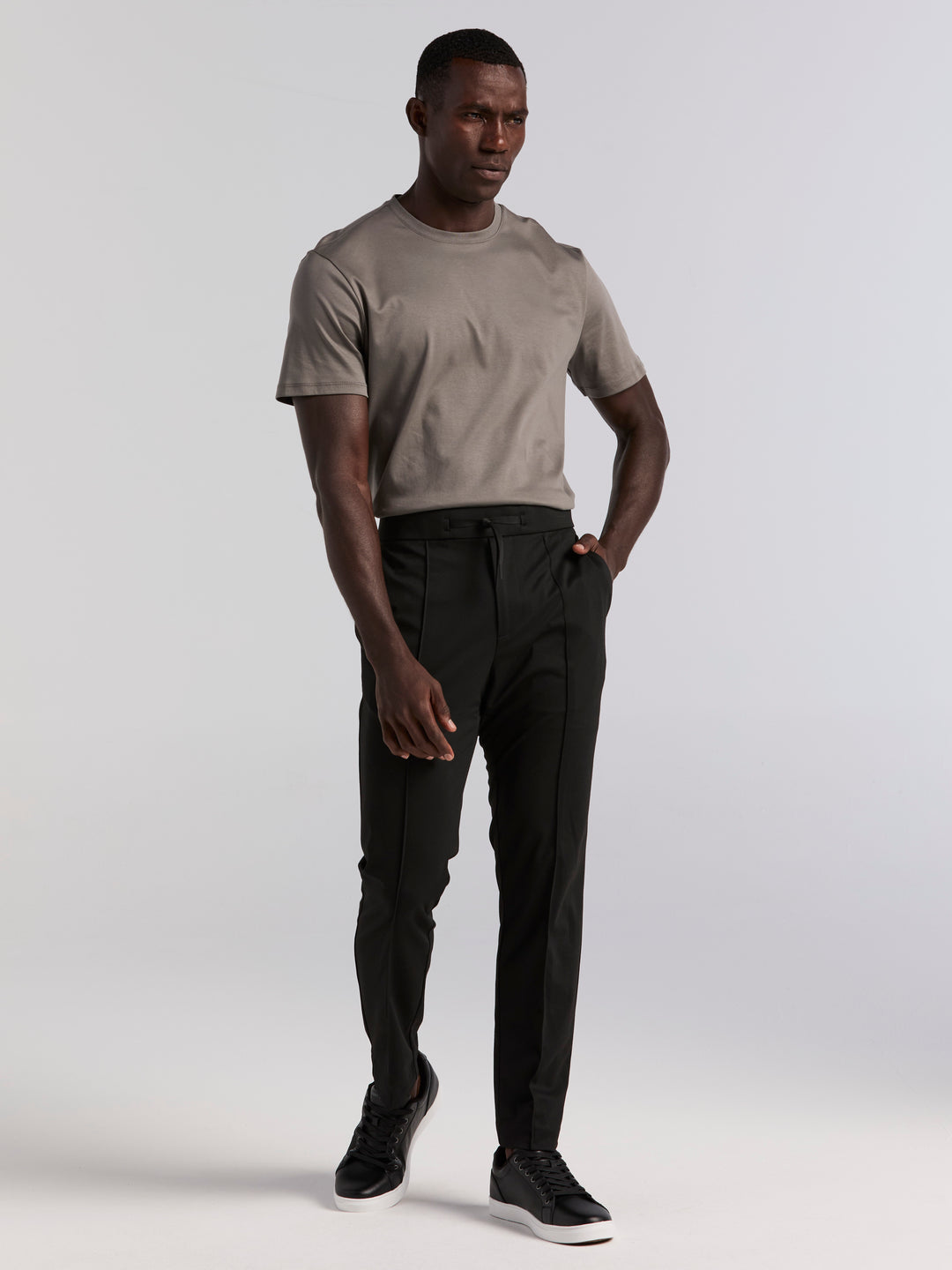 Cool Interlock Crew Neck Tee (Granite Gray) 