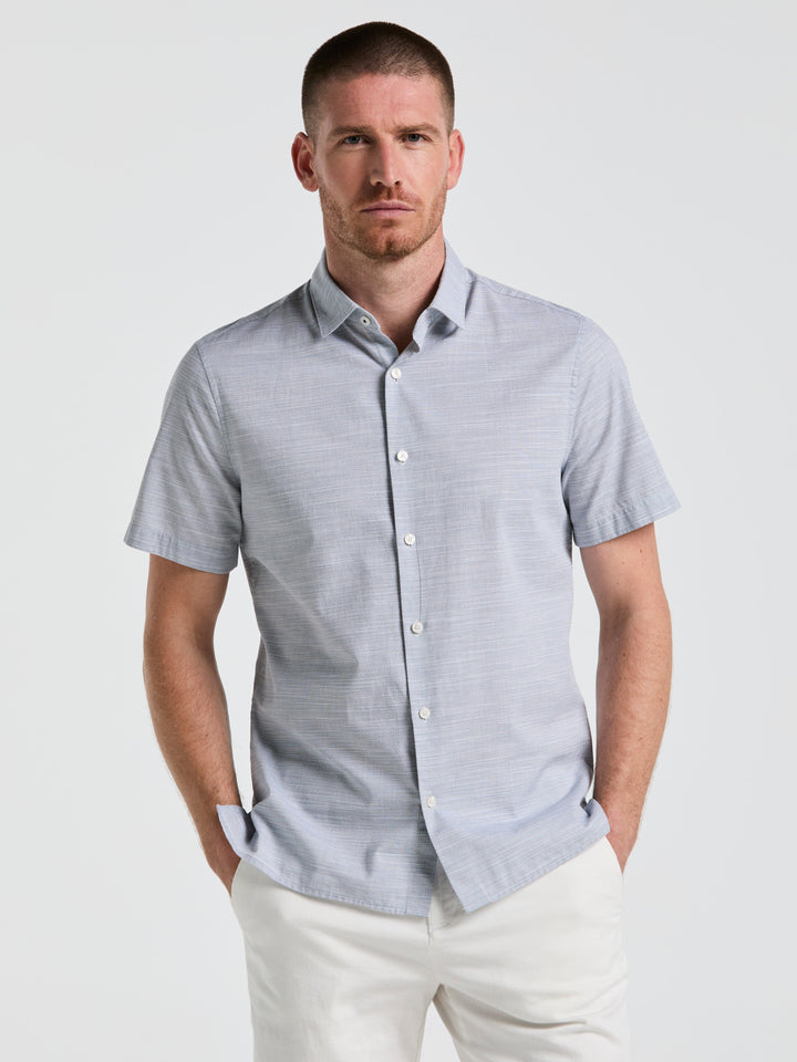 Cotton Dobby Shirt (Blue Wing Teal) 