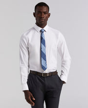 Cotton Dobby Slim Fit Long Sleeve Dress Shirt (Bright White) 