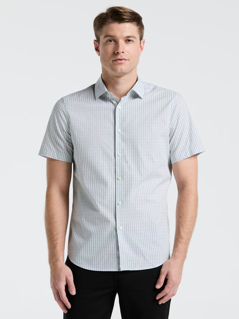 Cotton Dobby Stripe Shirt (Ether) 