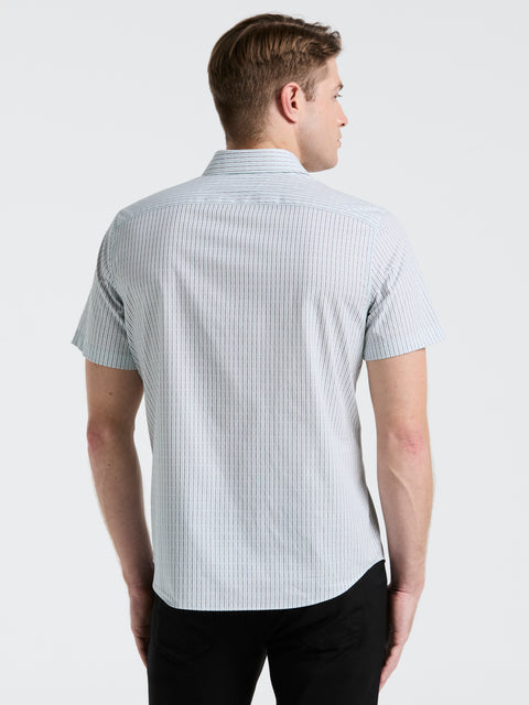 Cotton Dobby Stripe Shirt (Ether) 