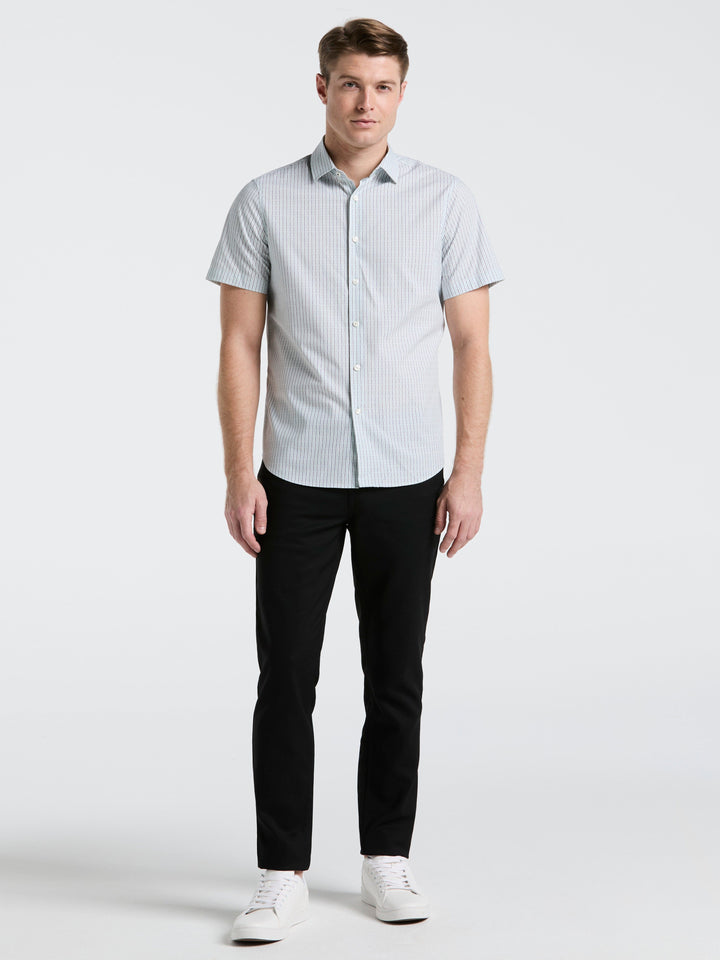 Cotton Dobby Stripe Shirt (Ether) 