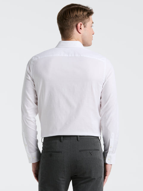 Cotton Dobby Untucked Shirt (Bright White) 
