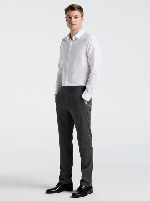 Cotton Dobby Untucked Shirt (Bright White) 