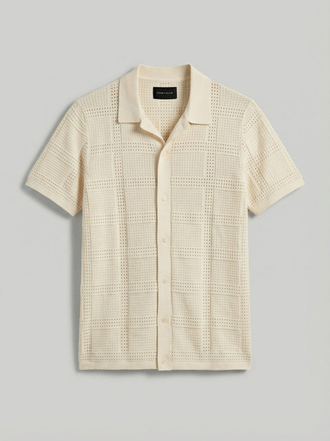SS Open Stitch Jacquard Btn Front (Birch) 