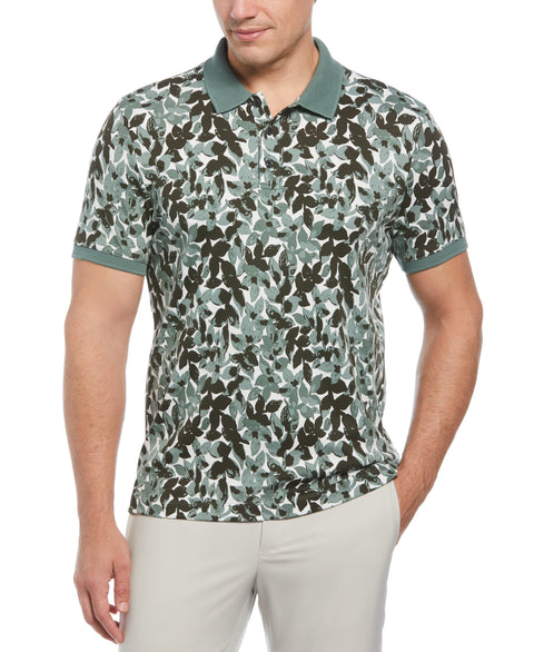 Leaf Print Polo (Dark Forest) 