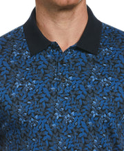 Leaf Print Polo (Dark Sapphire) 