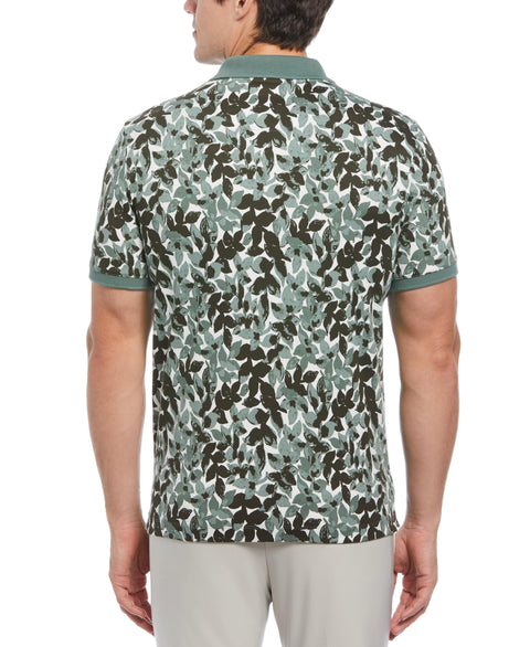 Leaf Print Polo (Dark Forest) 