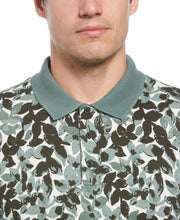 Leaf Print Polo (Dark Forest) 