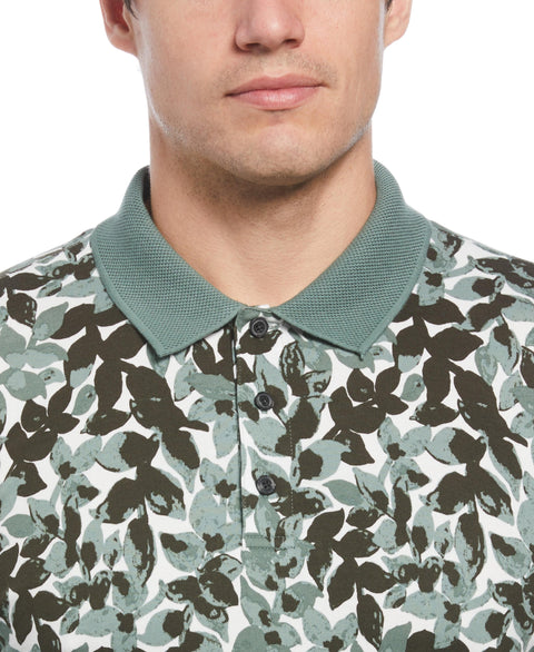 Leaf Print Polo (Dark Forest) 