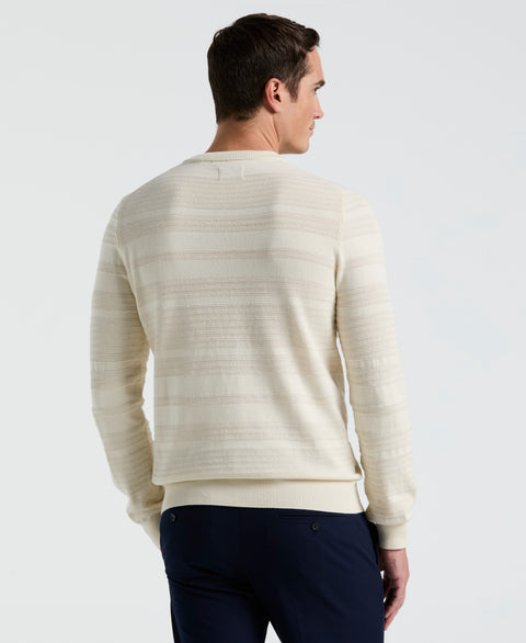 Cotton Open Stitch Crew Sweater (Birch) 