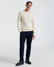 Cotton Open Stitch Crew Sweater (Birch) 