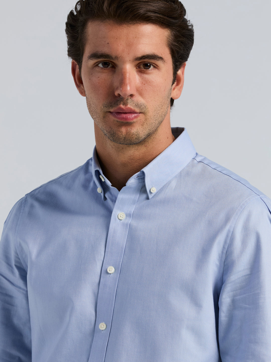 Cotton Patterned Oxford Button Down Shirt (Kentucky Blue) 