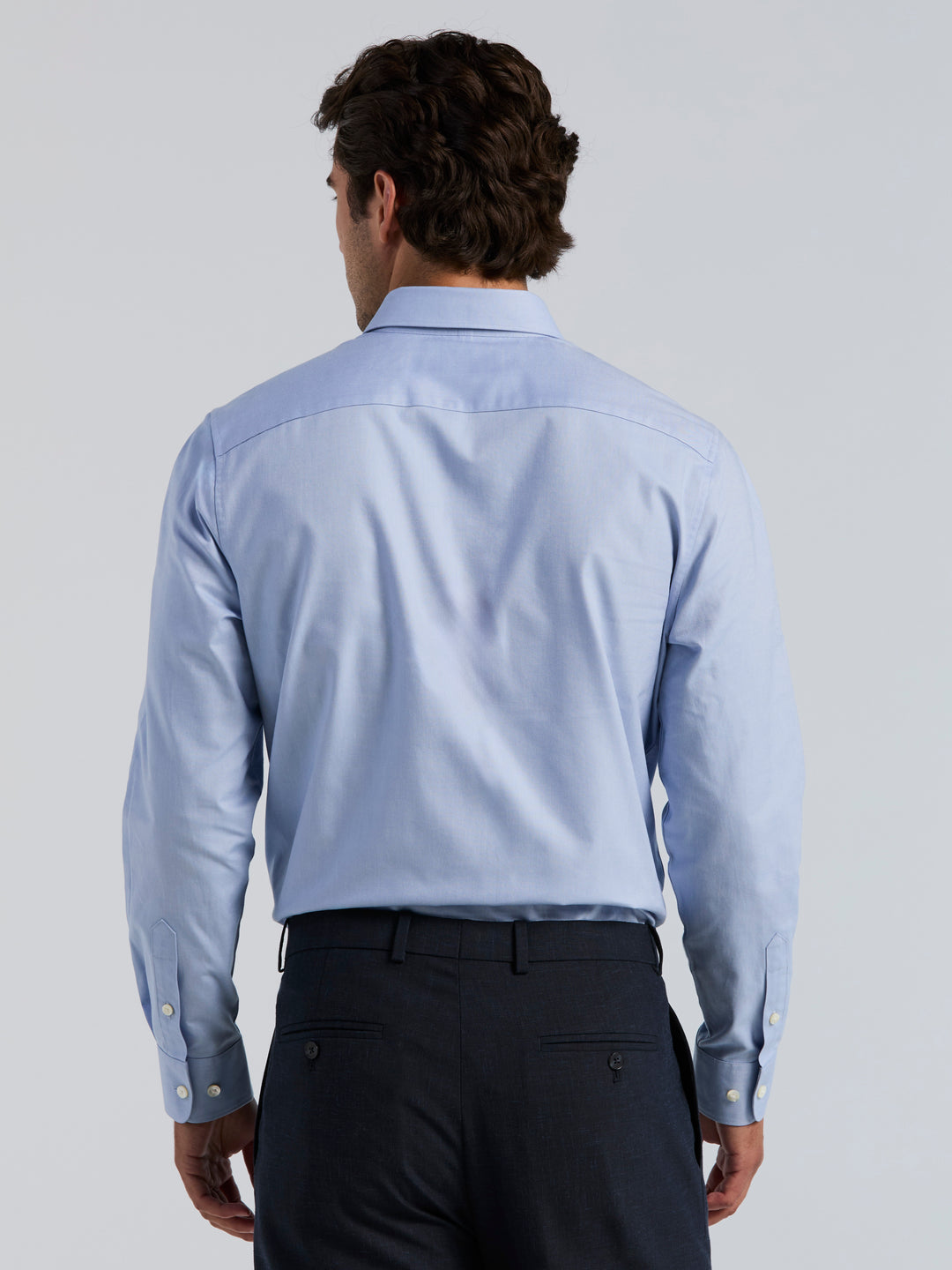 Cotton Patterned Oxford Button Down Shirt (Kentucky Blue) 