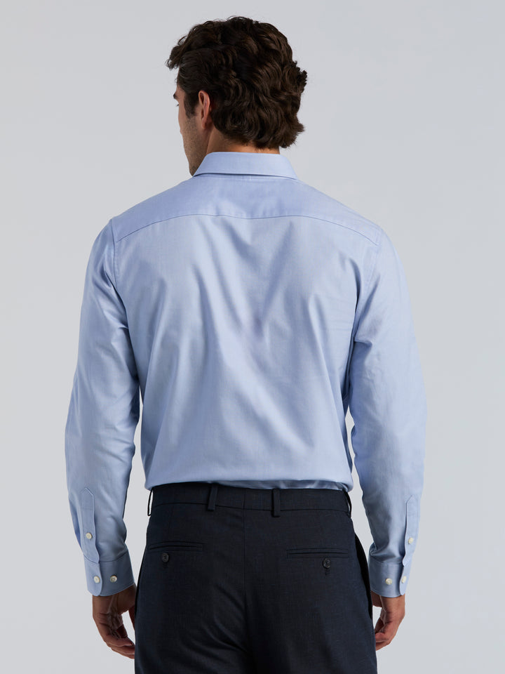 Cotton Patterned Oxford Button Down Shirt (Kentucky Blue) 