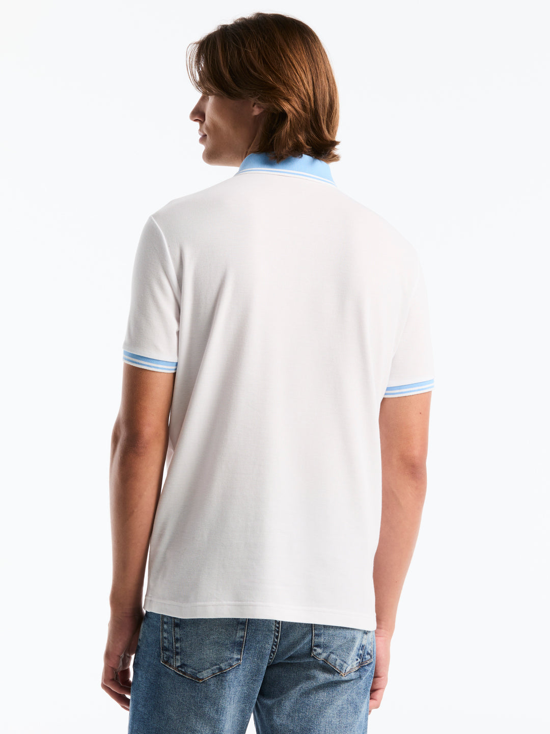 Pique Cotton Polo Shirt Argentina Edition  (Bright White) 