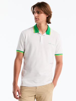 Pique Cotton Polo Shirt Brasil Edition (Bright White) 