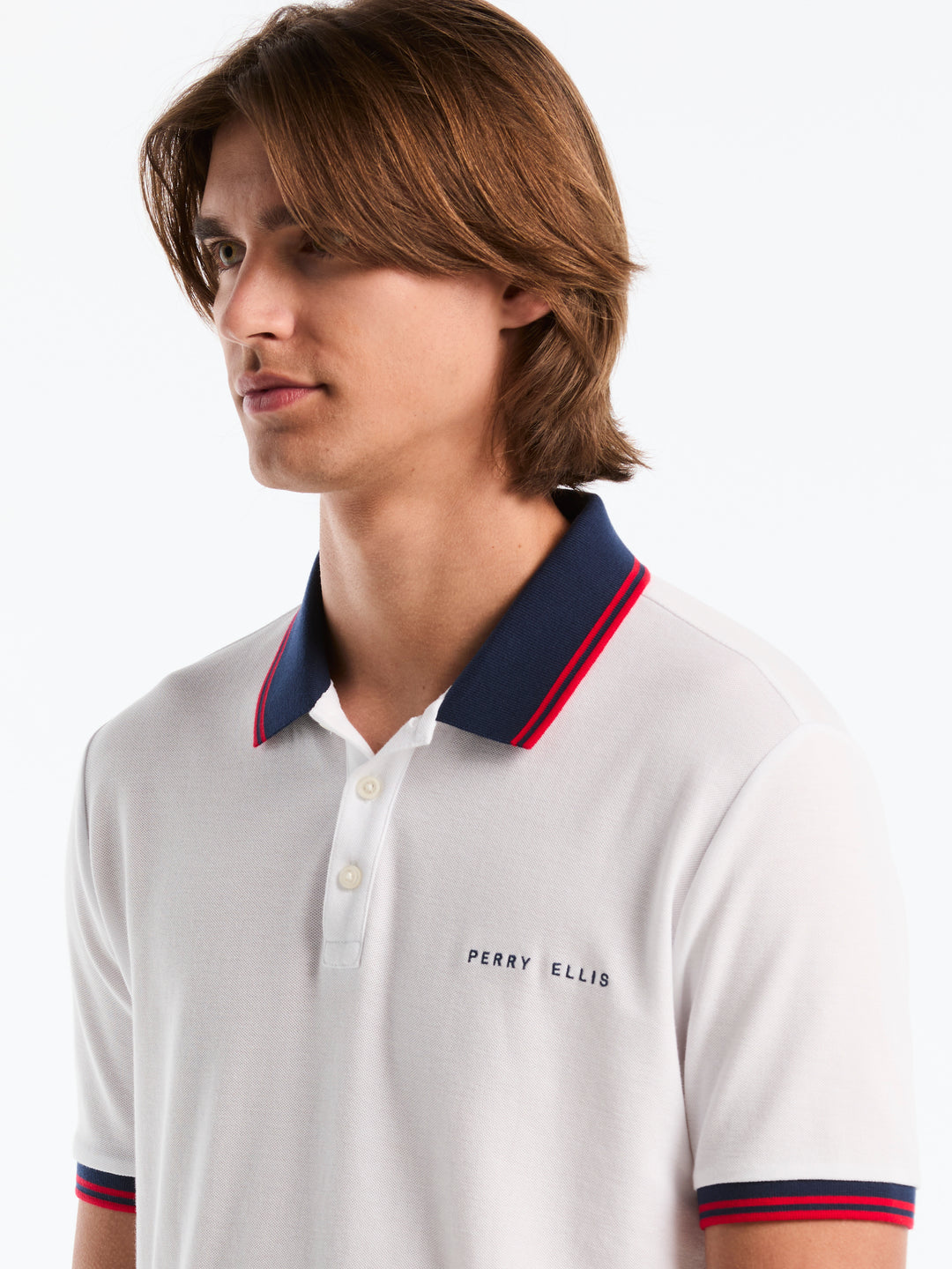 Pique Cotton Polo Shirt USA Edition (Bright White) 