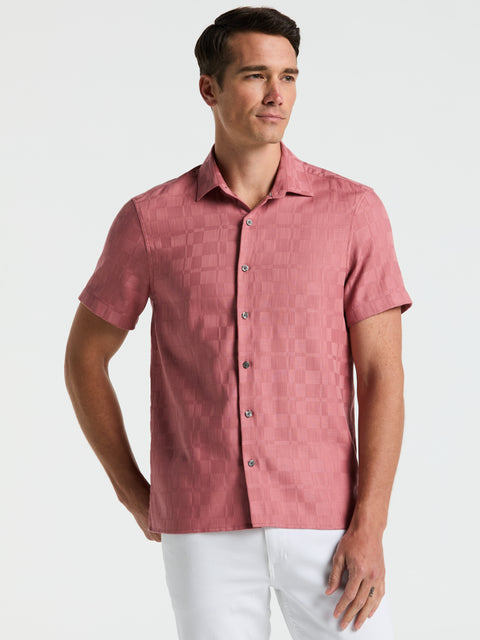 Cotton Plaid Shirt (Withered Rose) 