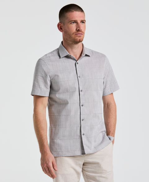 Cotton Slub Plaid Shirt (Chiseled Stone) 